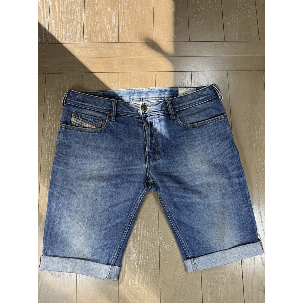 Diesel Zathan Jeans Short Size 32 Denim Button Fly Italy ‎ Cut Offs